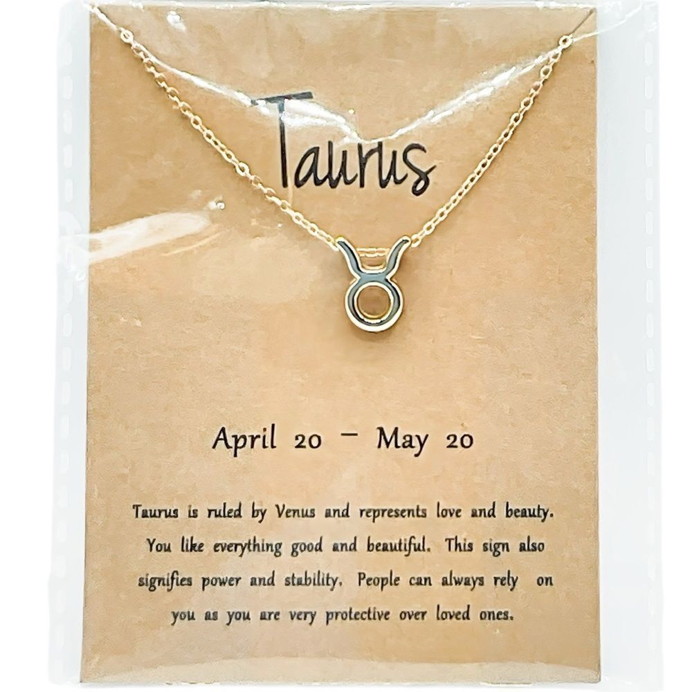 NWT ZODIAC NECKLACE IN TAURUS MEASUREMENTS:10mm/0.394 in 40+5 cm/15.75+1.97 in